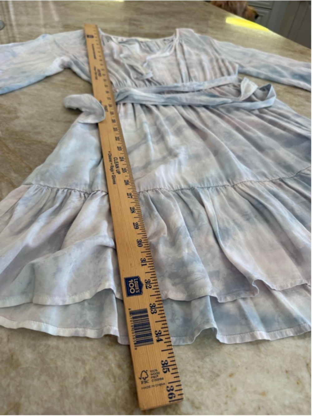 RIVER + SKY Blue Pink Tie-Dye Long Sleeve Dress Size S - Picture 4 of 11